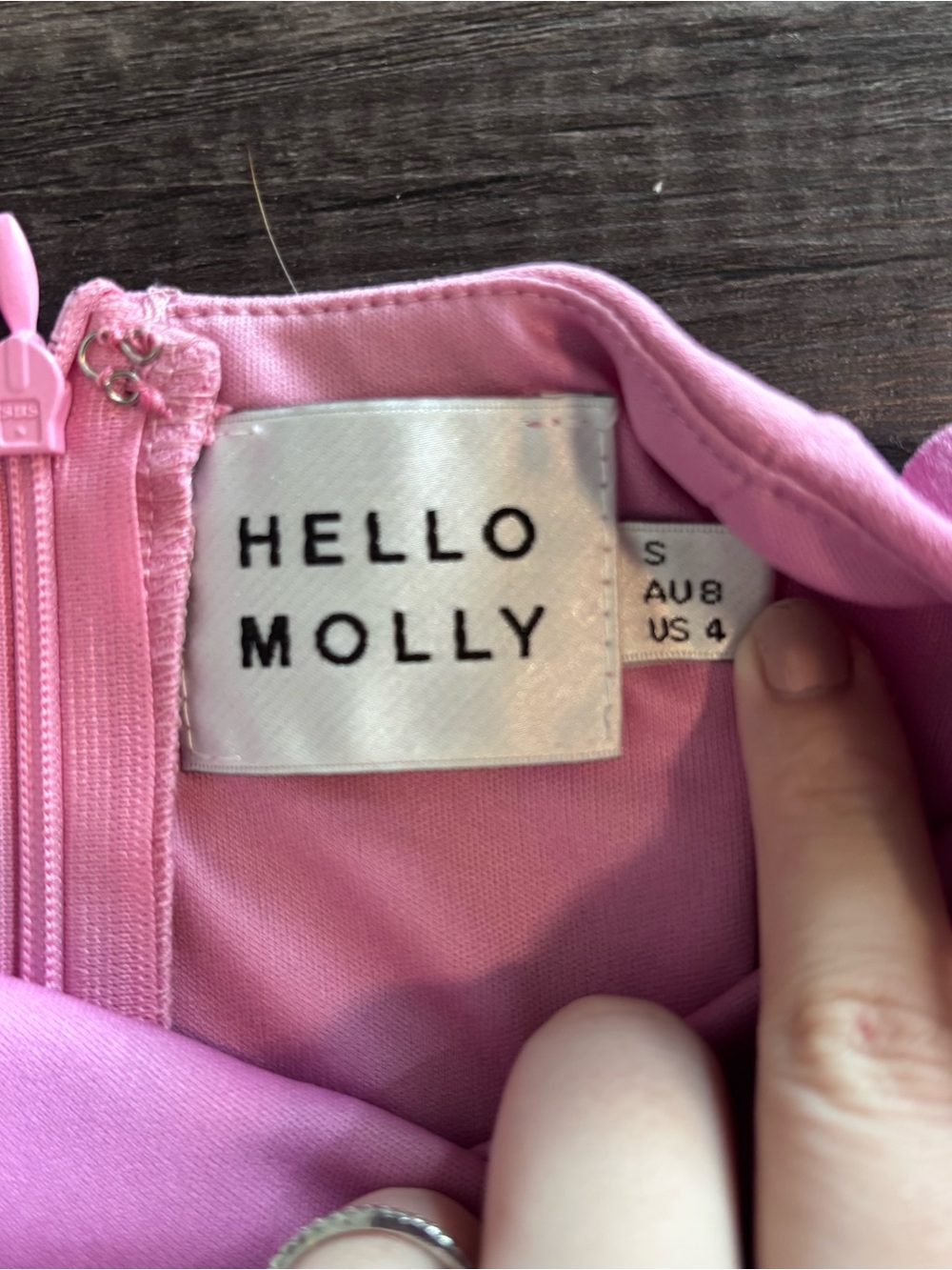 Hello Molly Pink Cowl Neck Midi Dress Women's Small - Picture 7 of 11